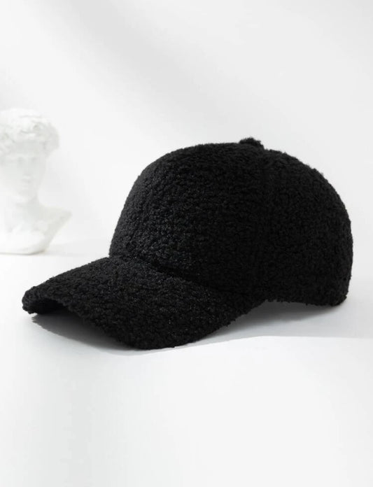 Black Fuzzy Cap