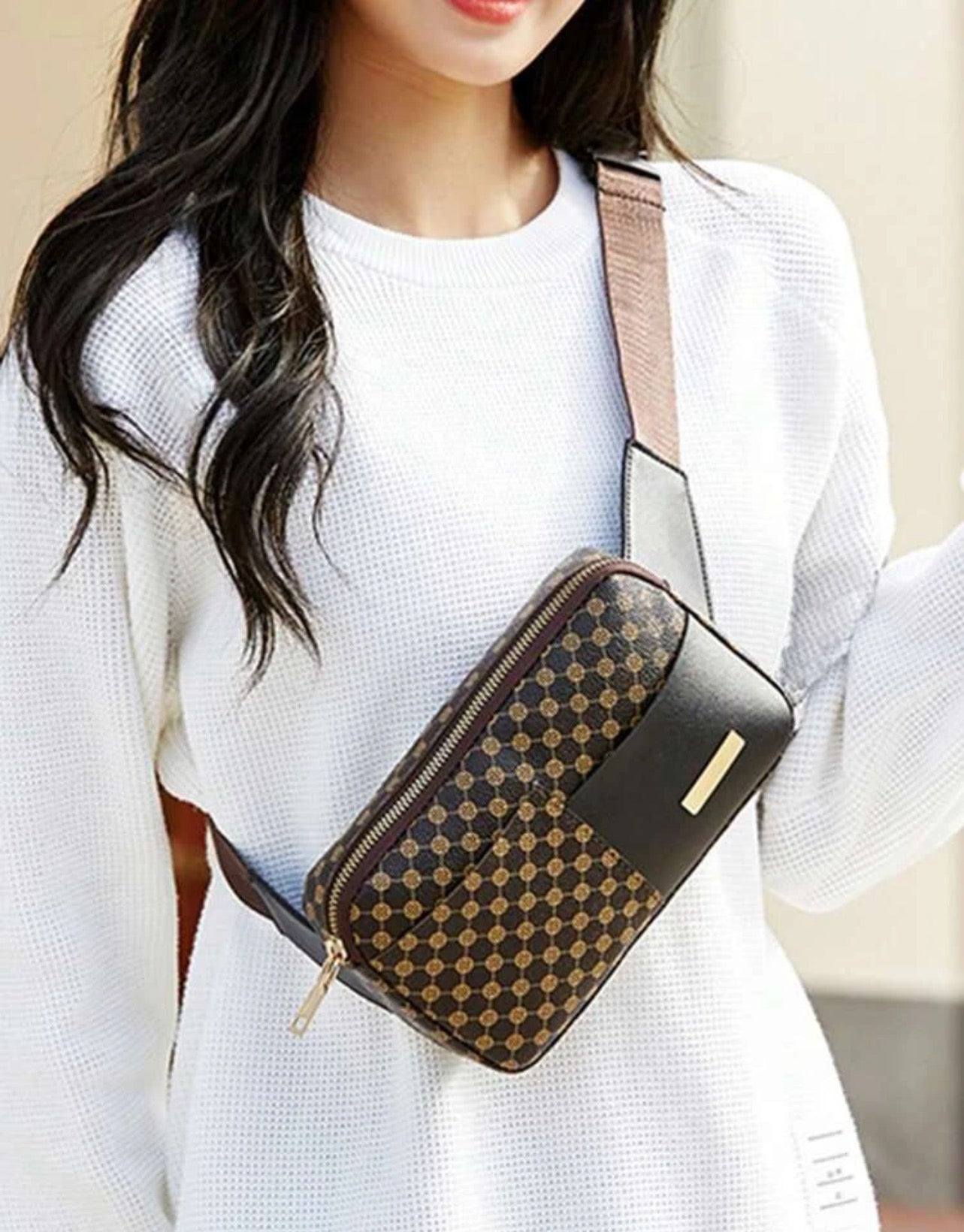 Geometric Print Crossbody