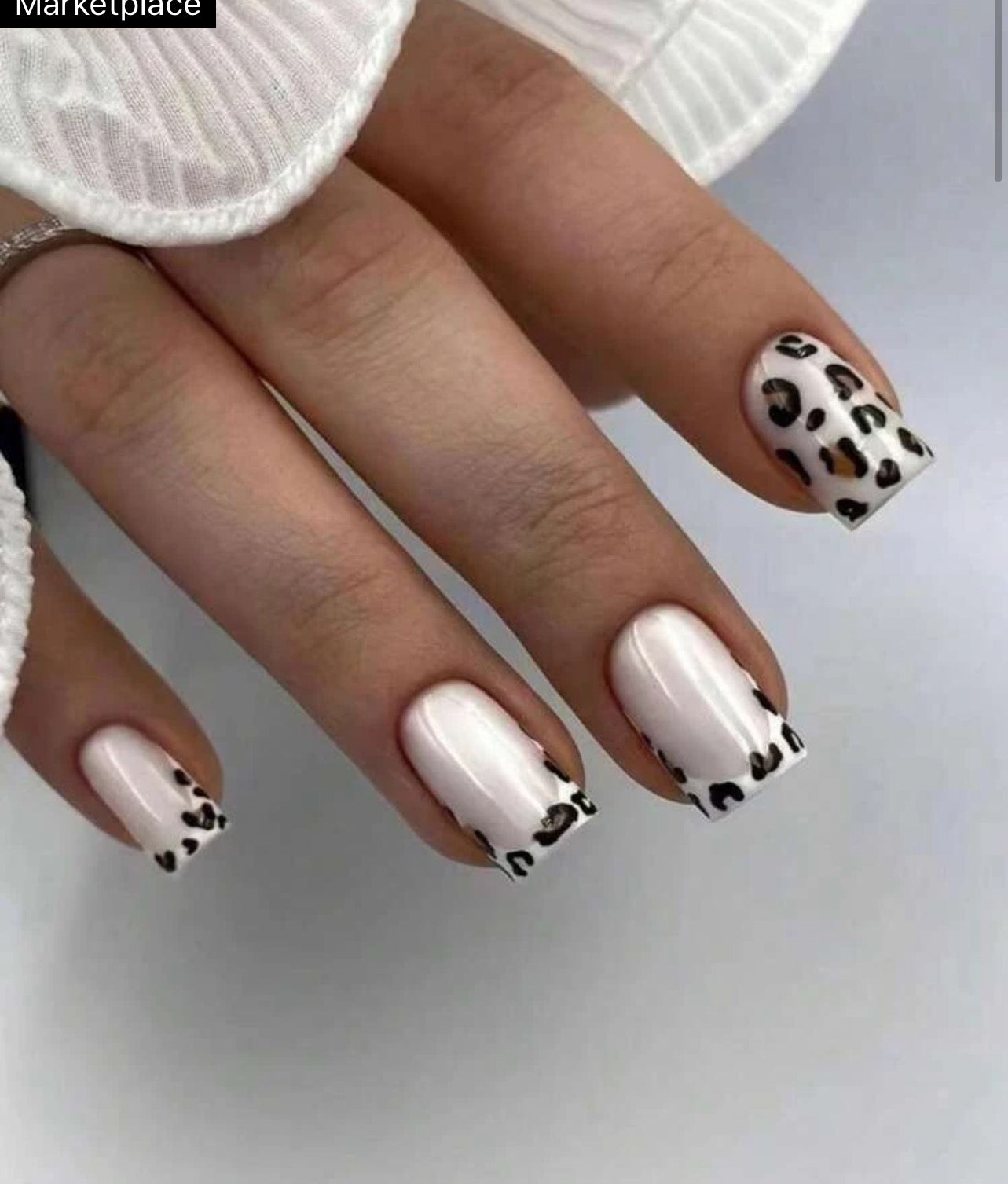 White Leopard Nail Kit (Medium)