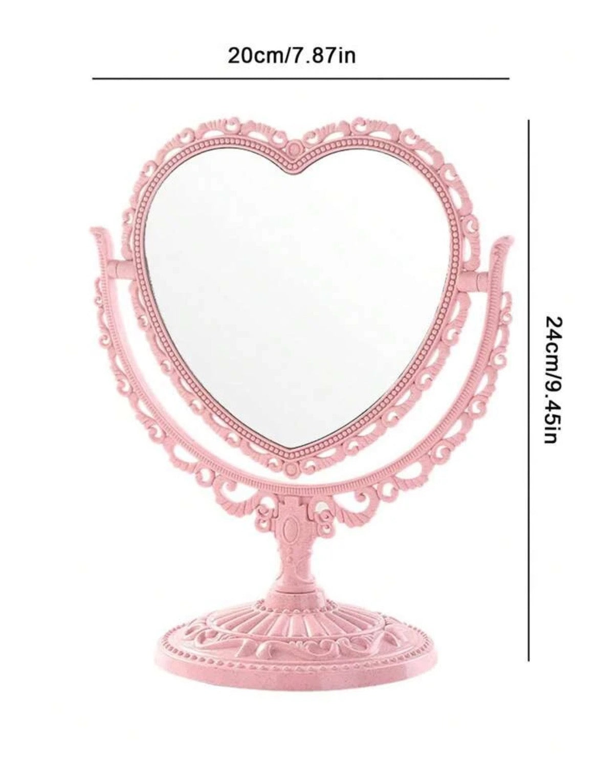 Pink Heart Mirror