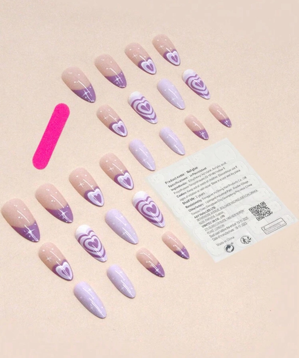 Purple Heart Nail Kit (Medium)