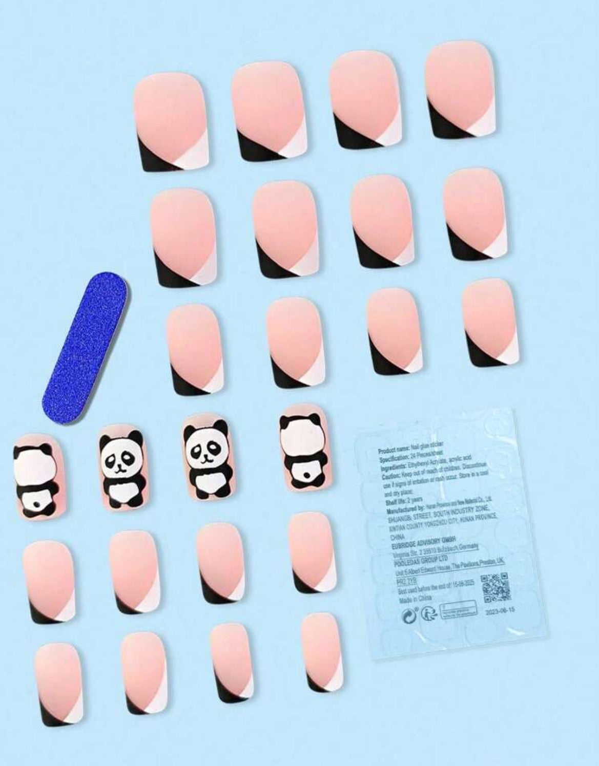 Baby Panda Nail Kit (Short)