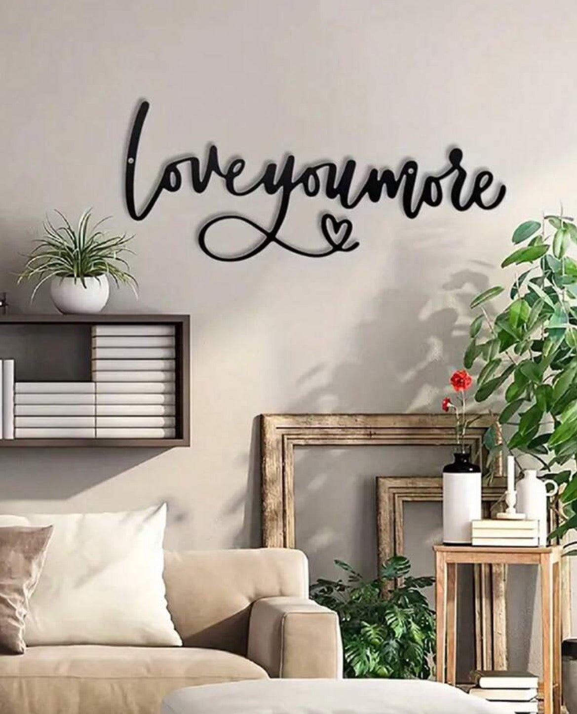 Love You More Wall Sign