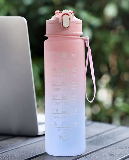 Pink Pastel Bottle W/Straw Accountability Tracker
