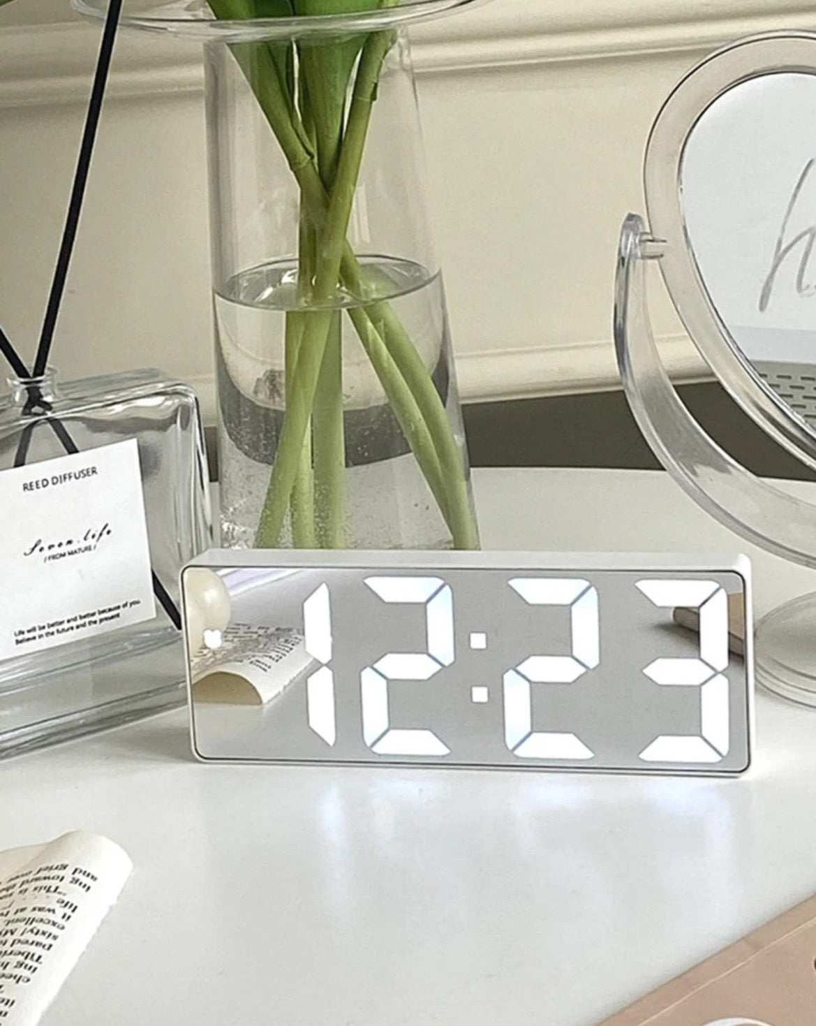 LED Mirror Clock