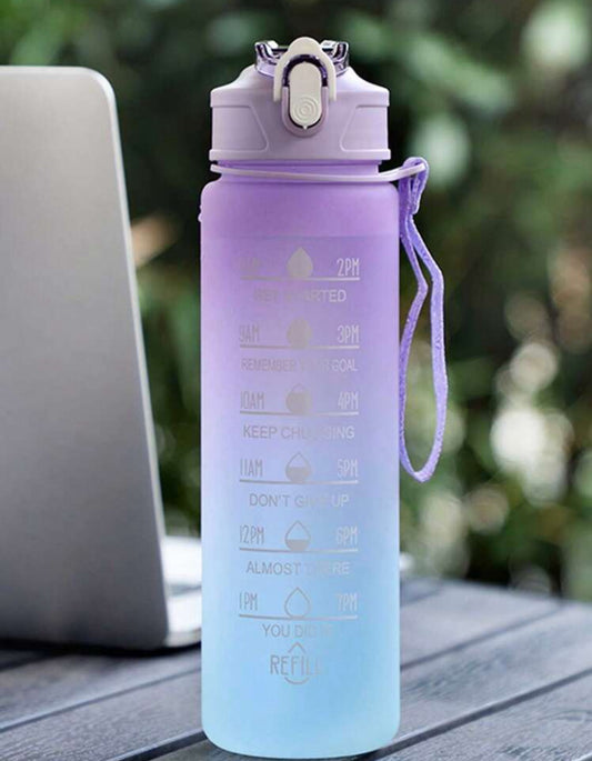 Purple Pastel Bottle W/Straw Accountability Tracker