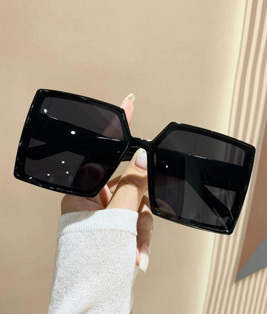 Black Wide Framed Sunglasses
