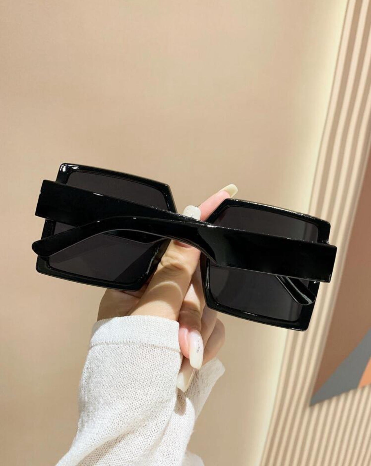 Black Wide Framed Sunglasses