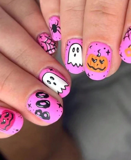 Purple Halloween Nail Kit (Short)