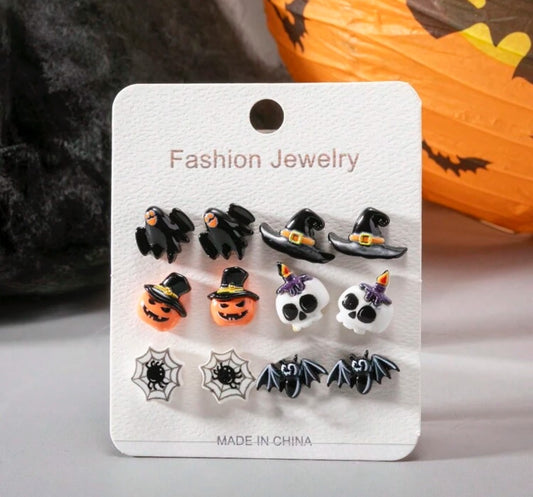 6pk Halloween Earrings