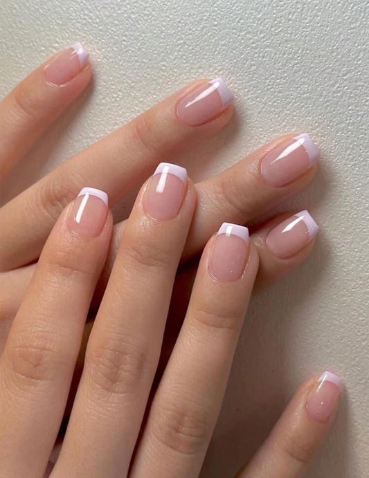 Classic French Tip Nail Kit (Short)