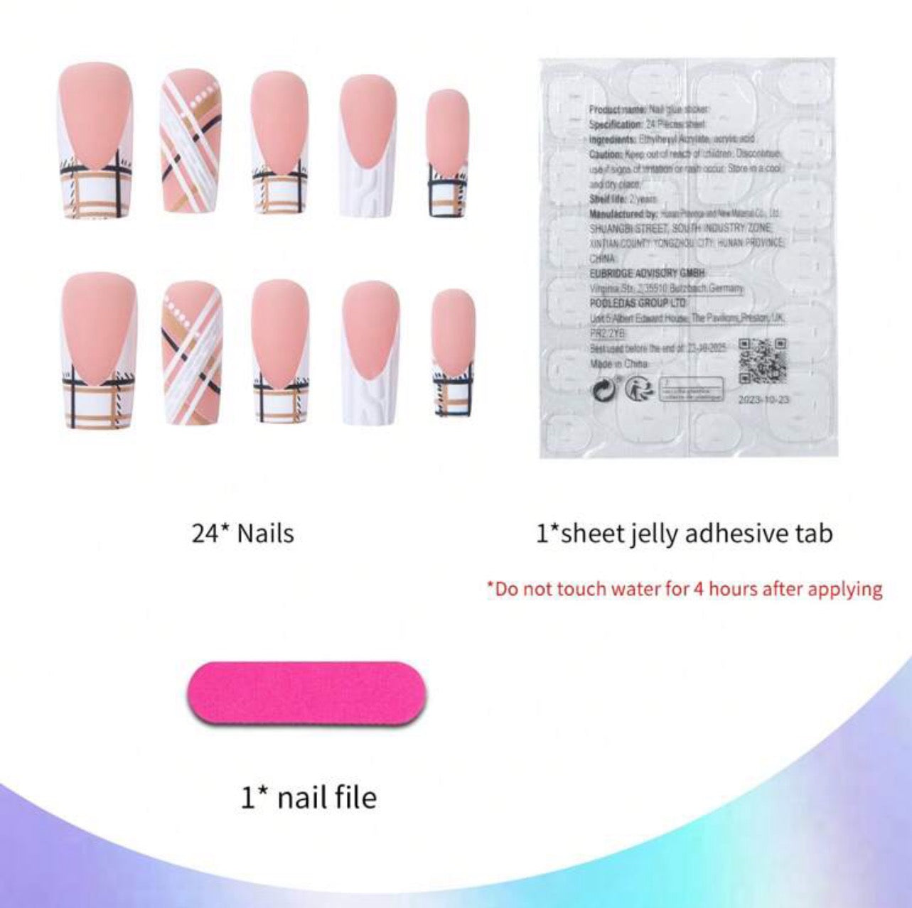 Plaid Nail Kit (Long)