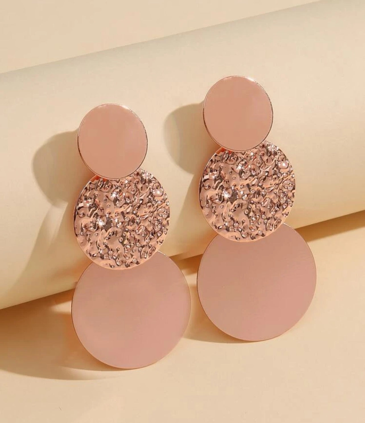 Rose Gold Bling Earrings