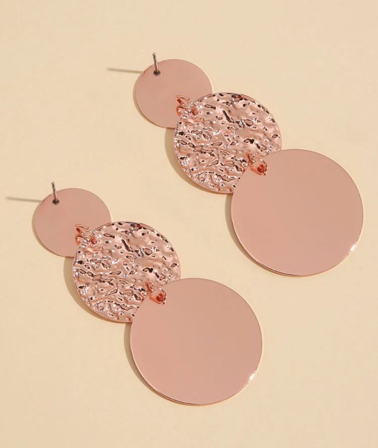 Rose Gold Bling Earrings