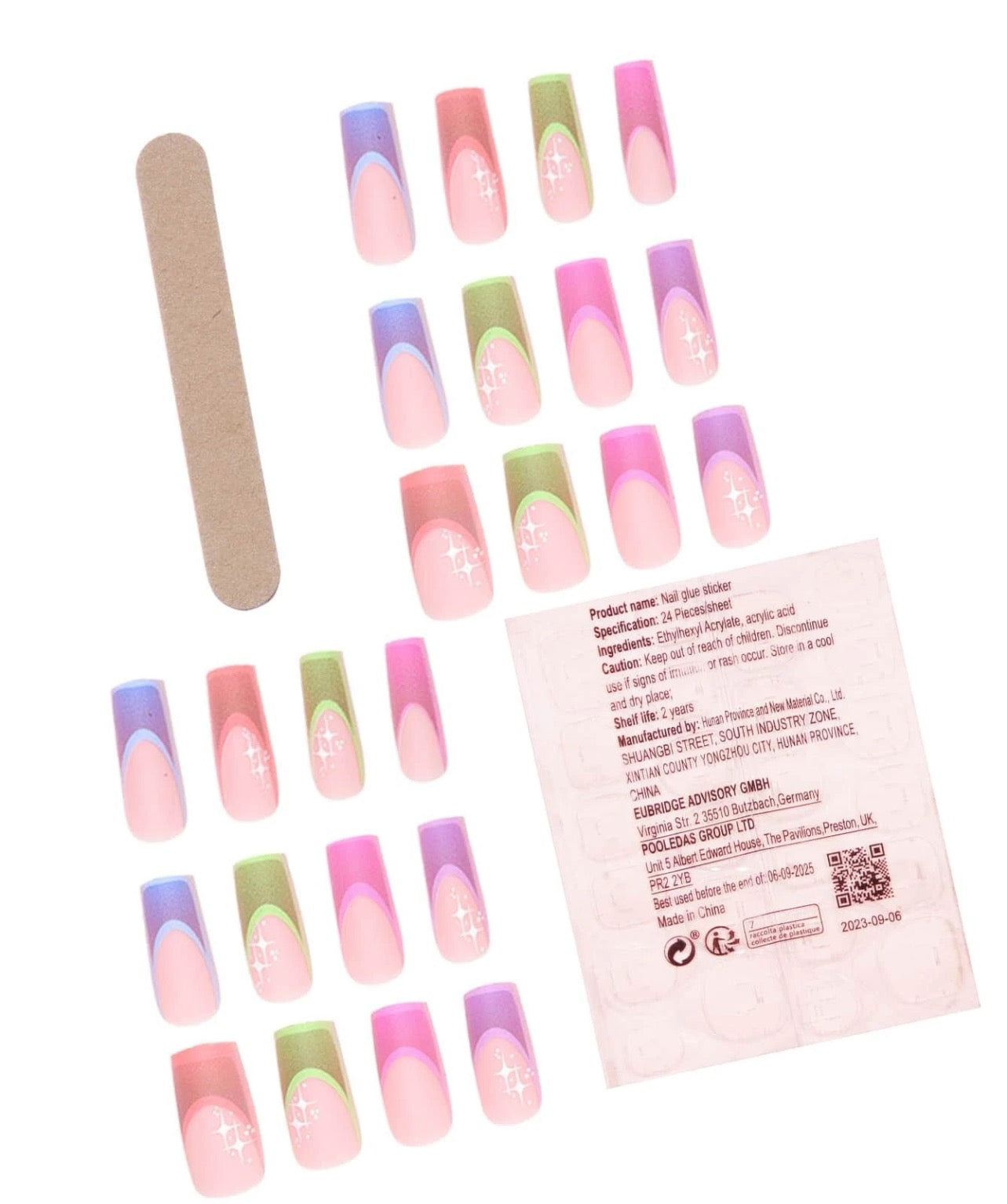 Pastel Rainbow Nail Kit (Medium)