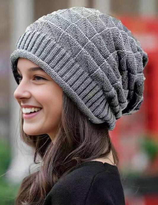 Grey Knitted Beanie