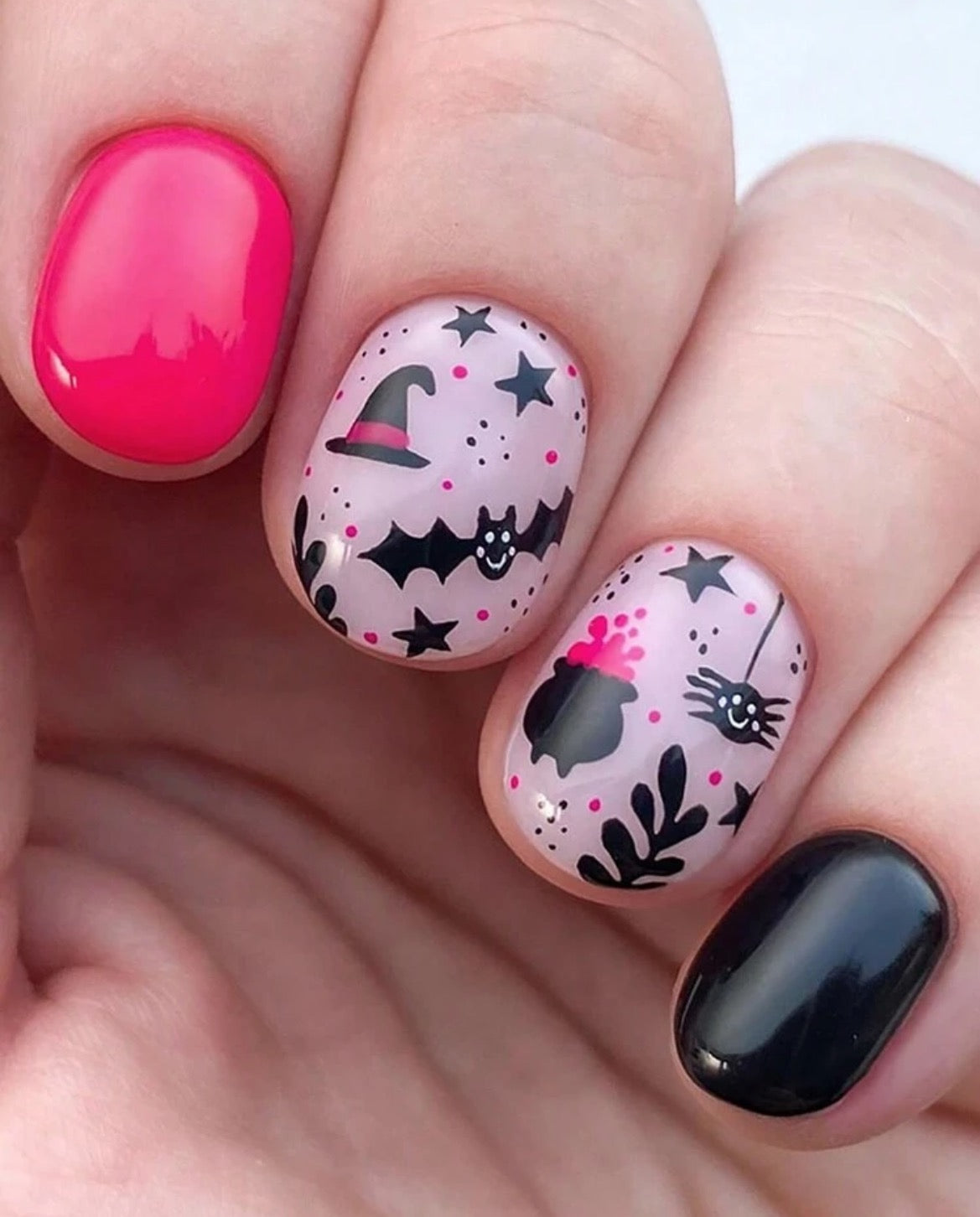 Pink Witches Nail Kit (Short)