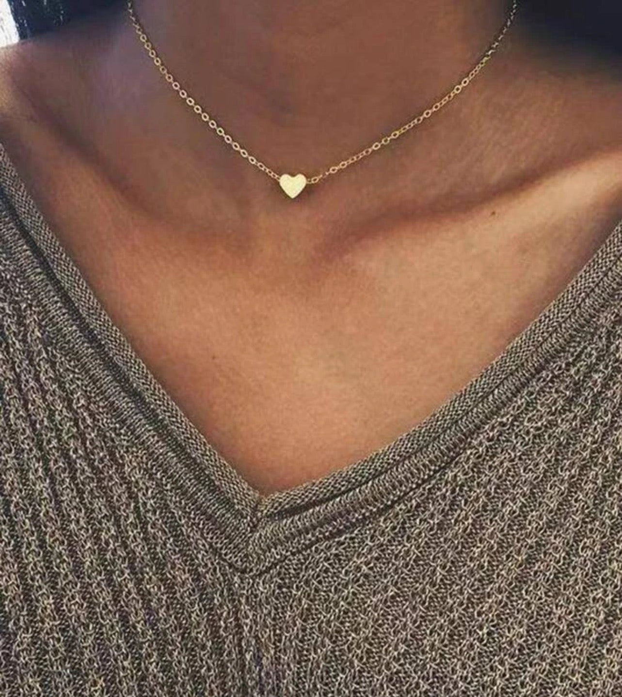 Gold Heart Chocker