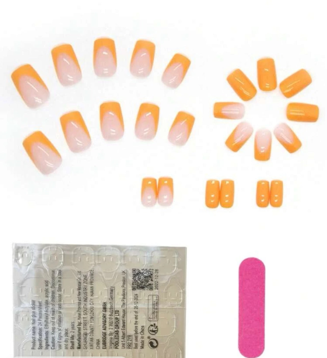 Orange Ombré Nail Kit (Medium)