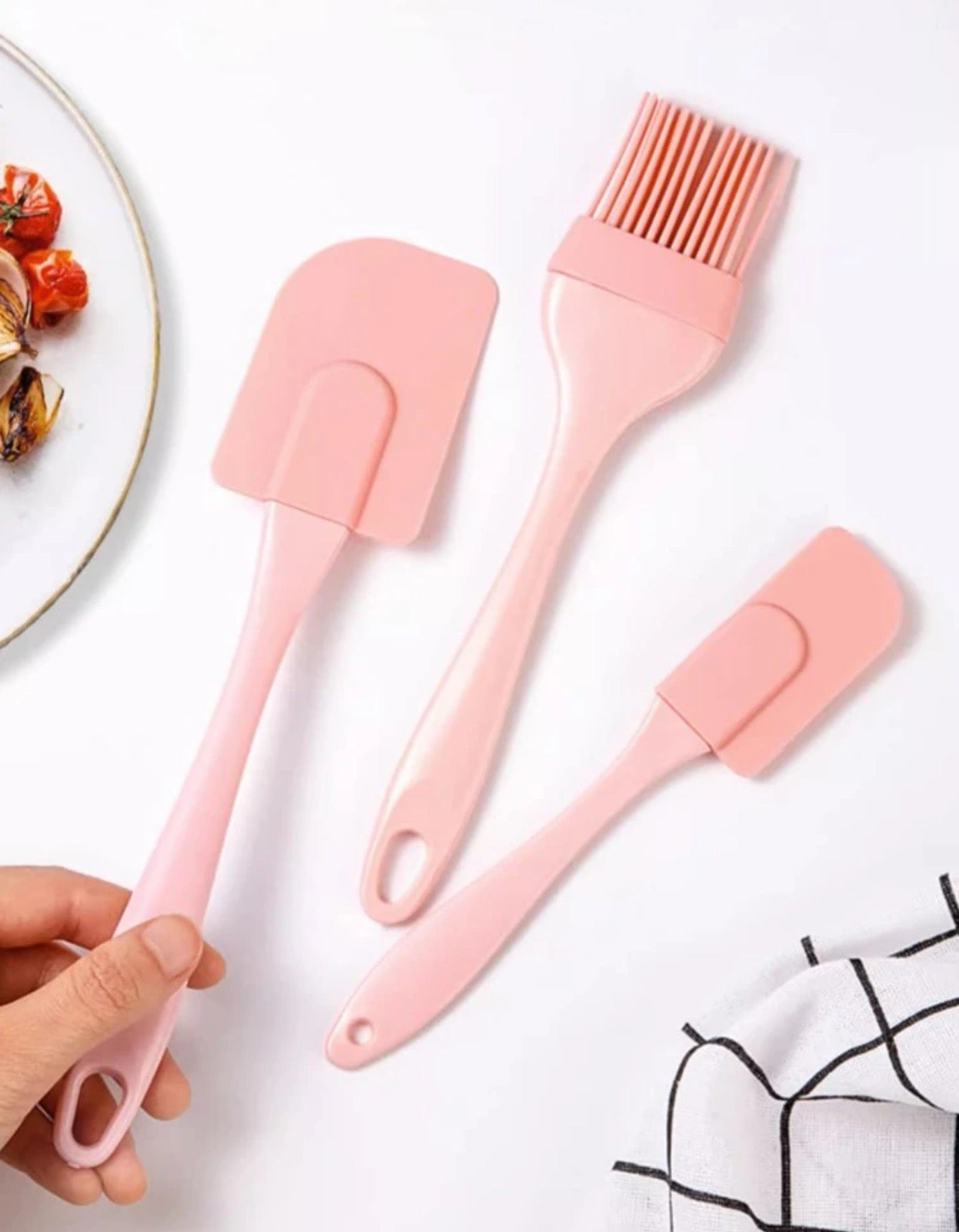 3pcs Pink Spatula Set