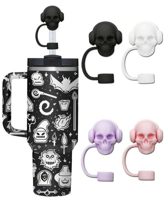 Skull Straw Covers