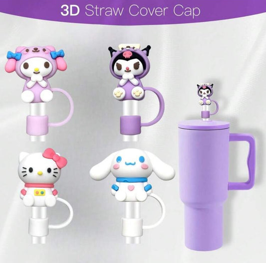 4pc Hello Kitty Straw Cover Kit