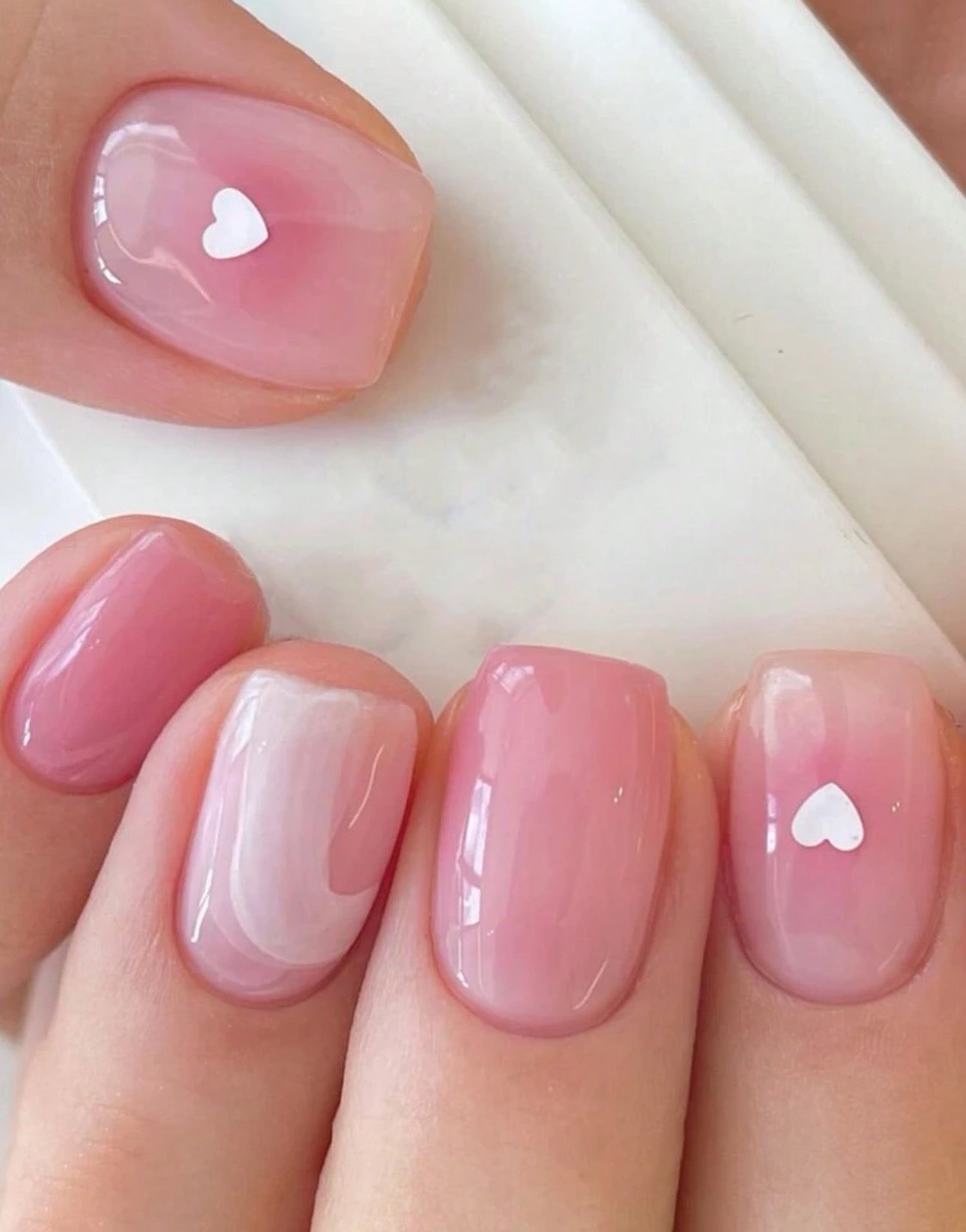 French Heart Pattern Nail Kit (Short)