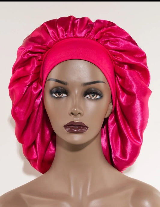 Hot Pink Silk Bonnet