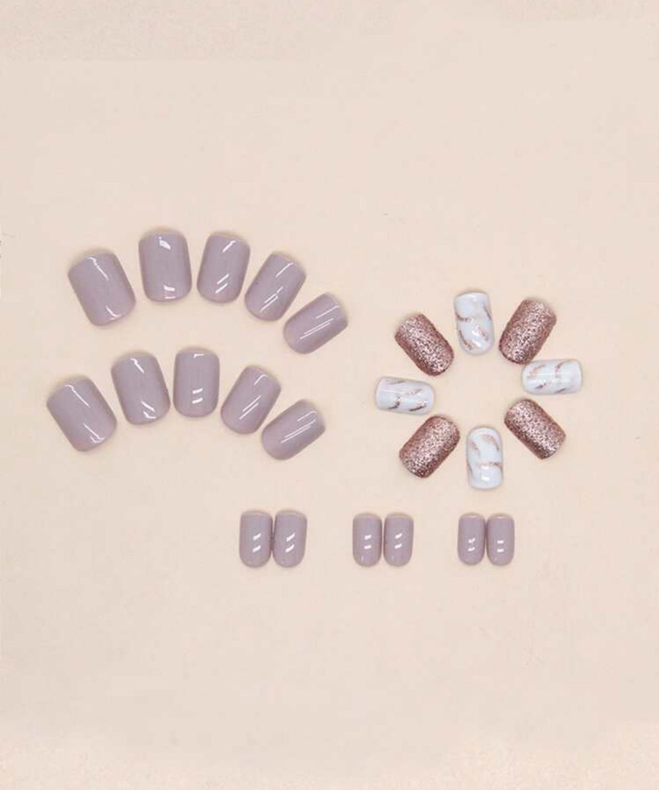 Glitter Multi Color Nail Kit (Short)