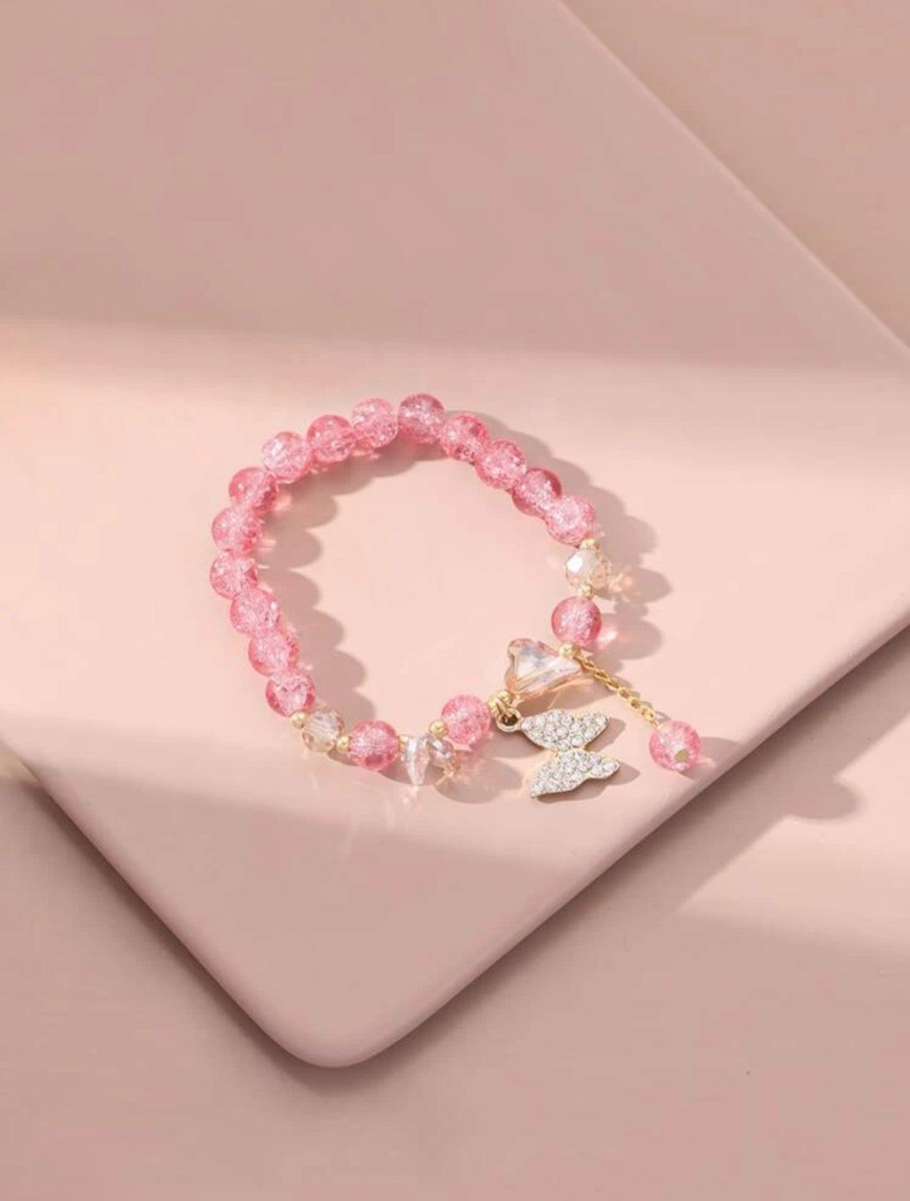 Rhinestone Butterfly Bracelet