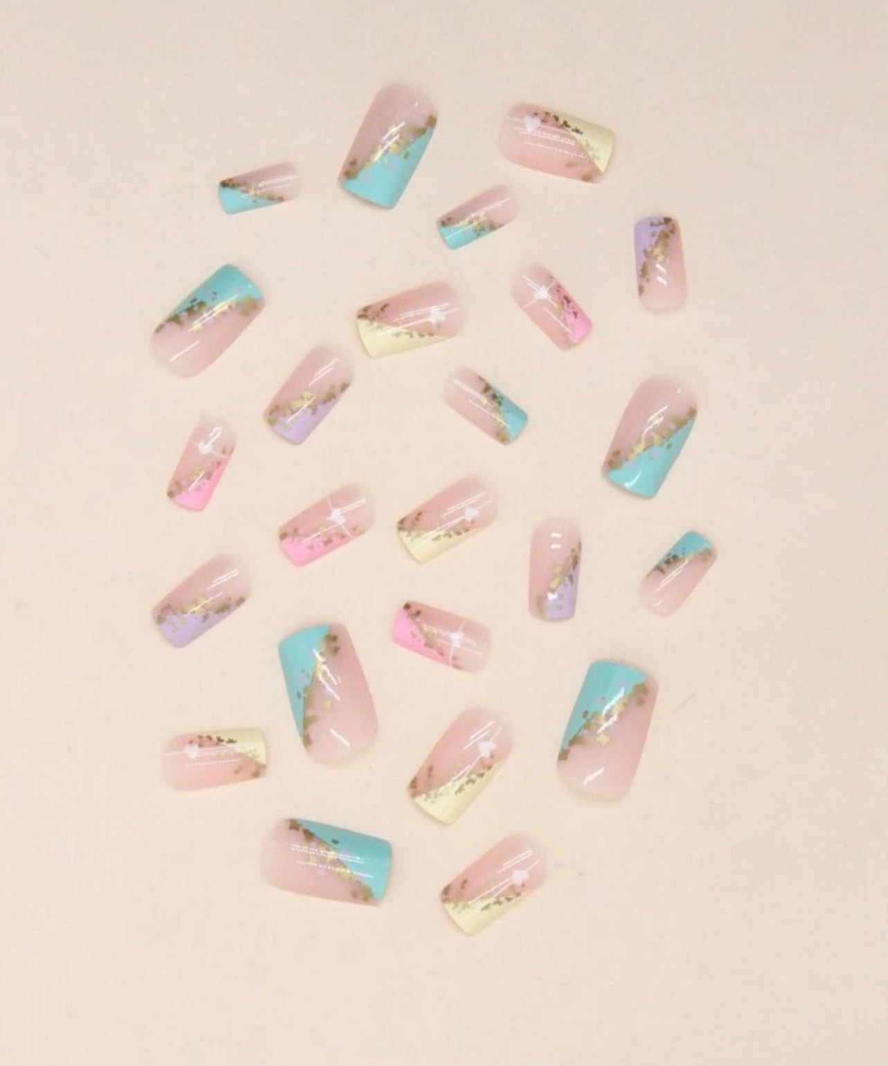 Pastel Hearts Nail Kit (Medium)