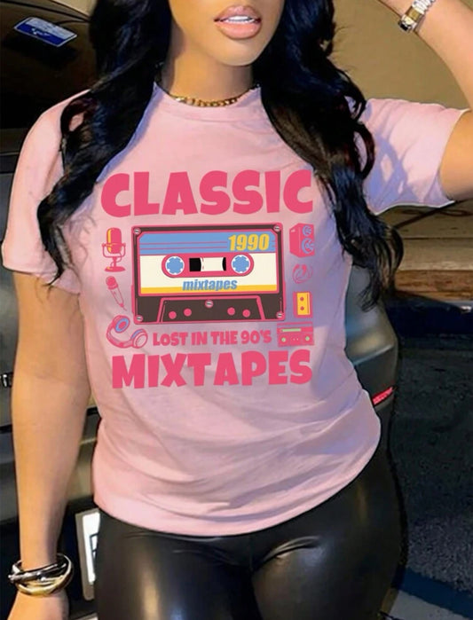 Classic Lost In The 90’s Mixed Tape Tee (Curvy)