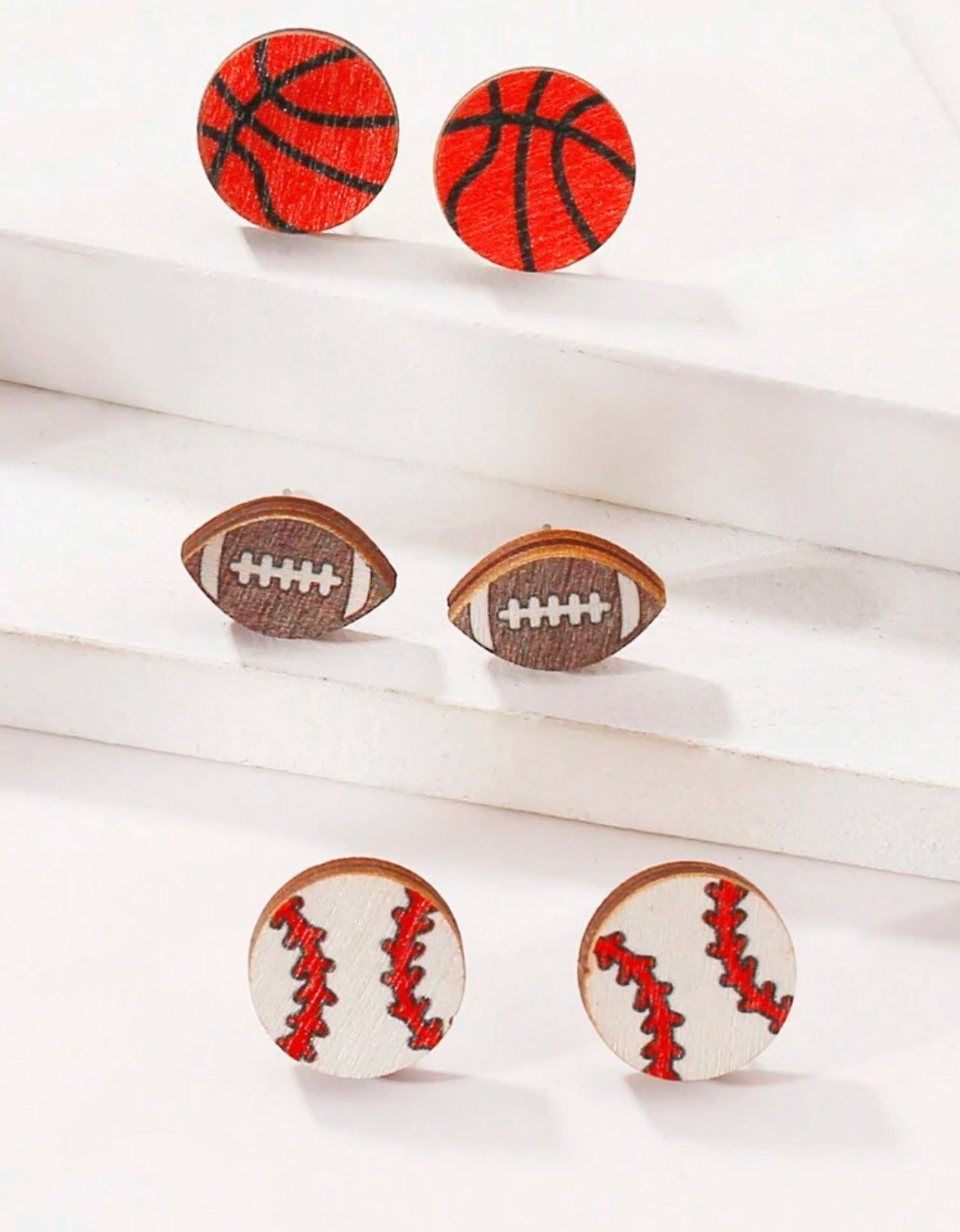 3pk Sports Earrings