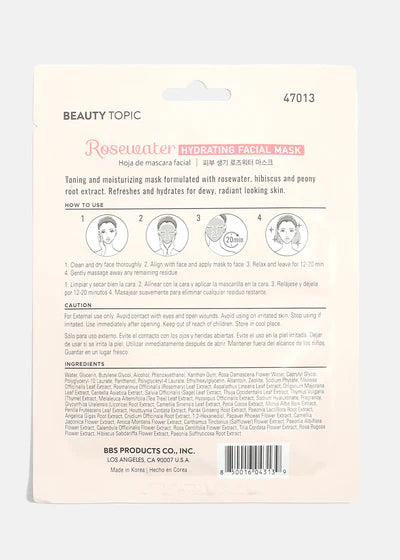 Rosewater Facial Sheet Mask